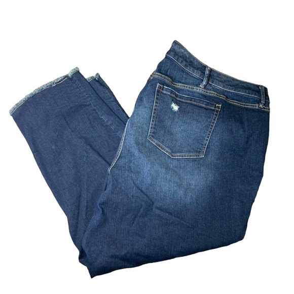 Torrid Distressed Dark Blue Plus Size Boyfriend Jeans Size 28 - Picture 8 of 10